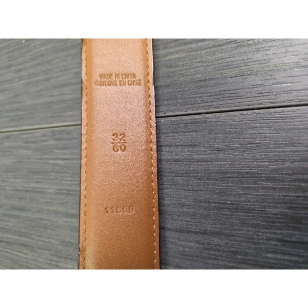 Polo Ralph Lauren Brown Alligator Crocodile Italian Leather Belt Size 32 80 Croc